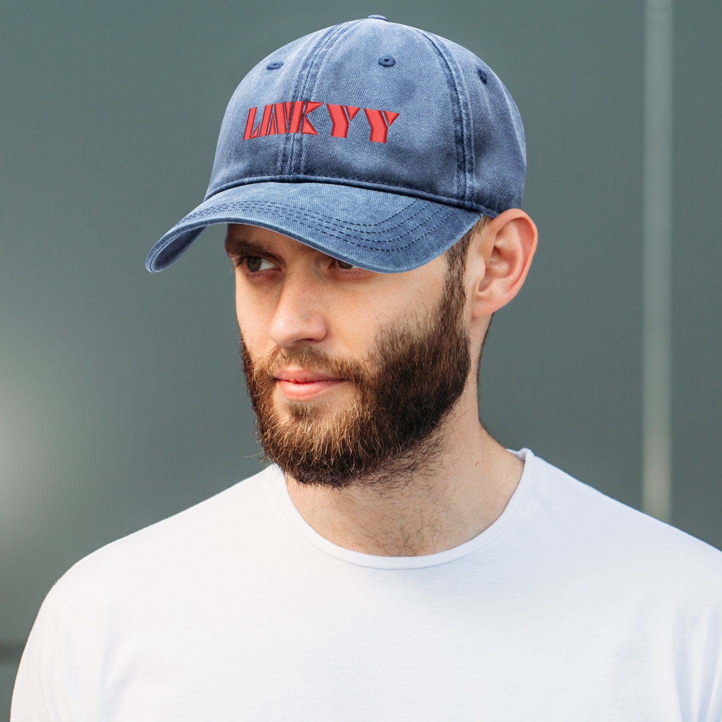 Embroidered Denim Baseball Cap