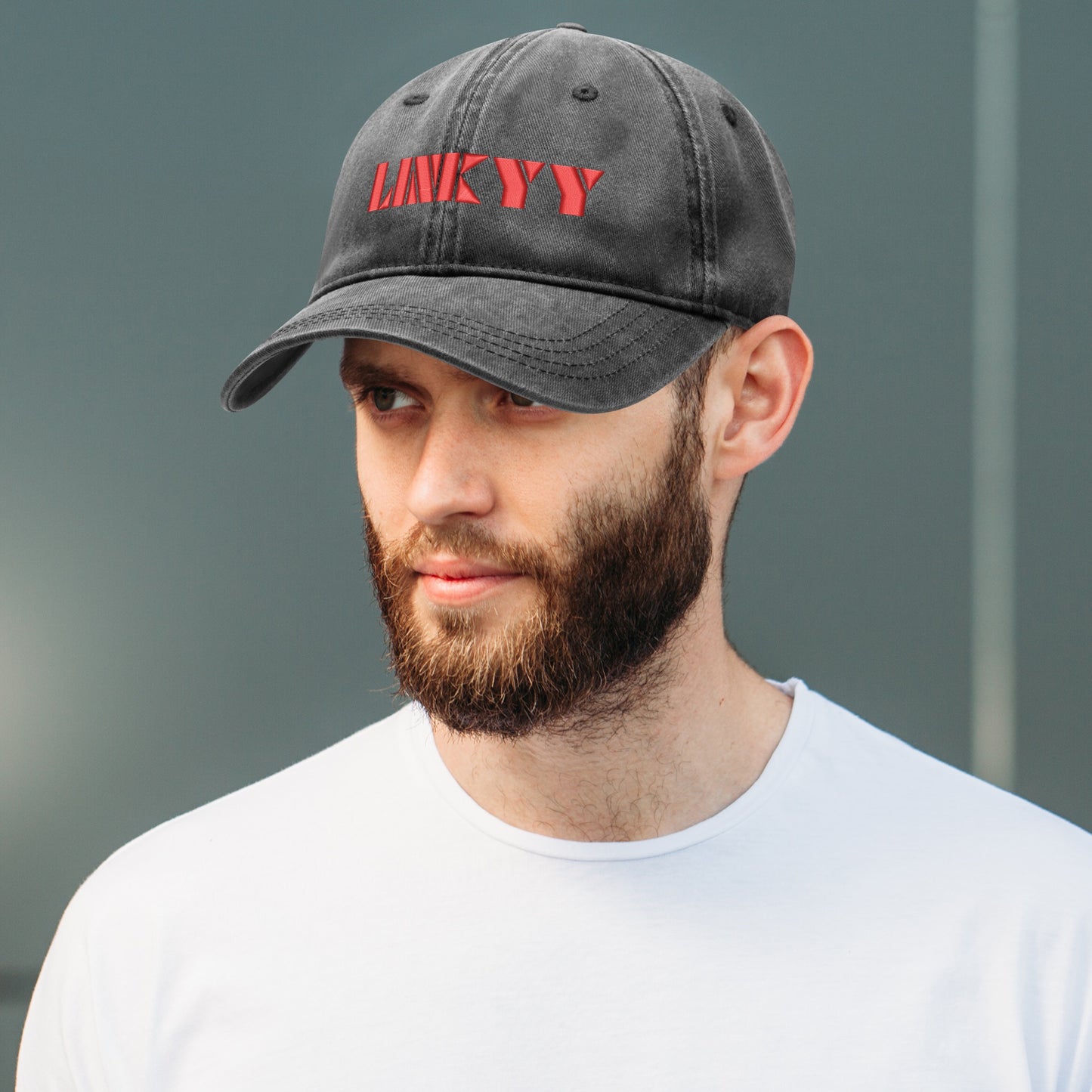 Embroidered Denim Baseball Cap