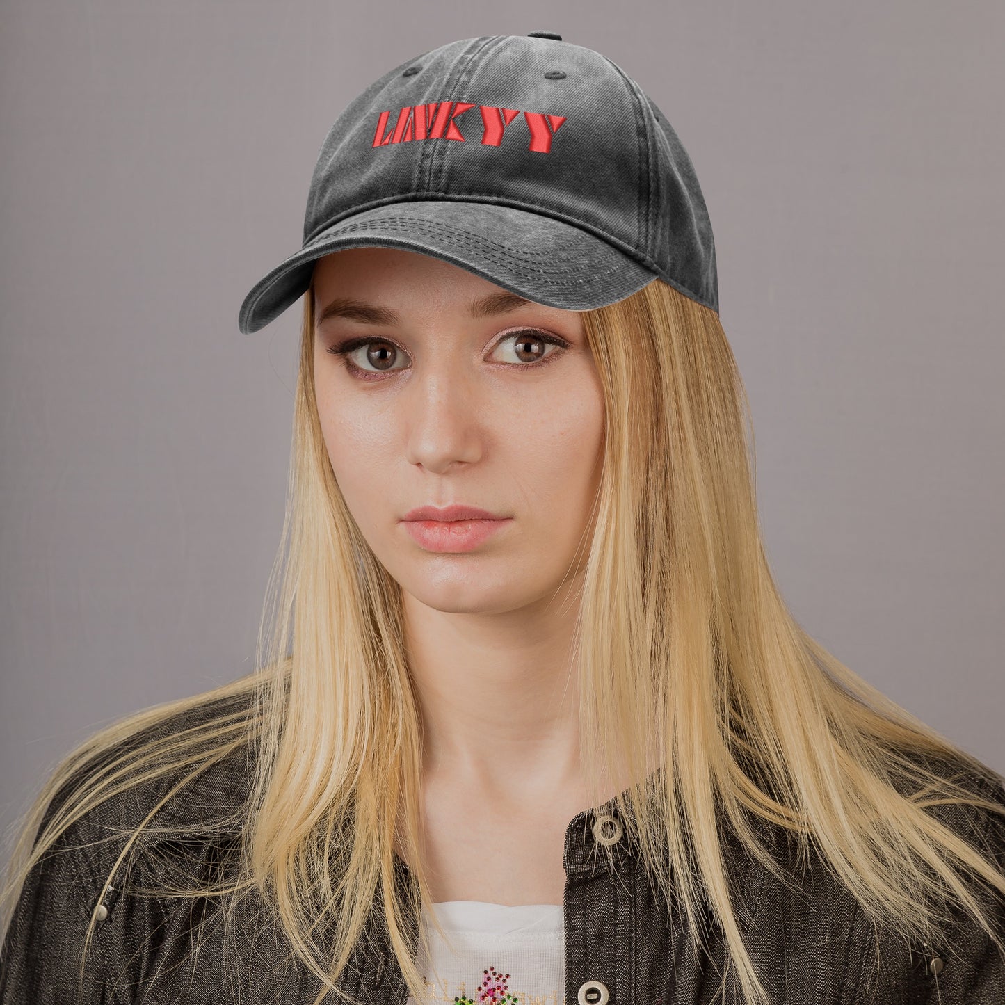 Embroidered Denim Baseball Cap