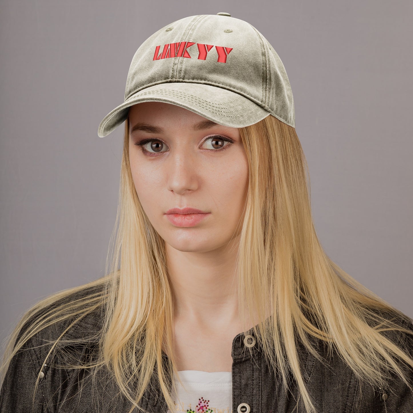 Embroidered Denim Baseball Cap