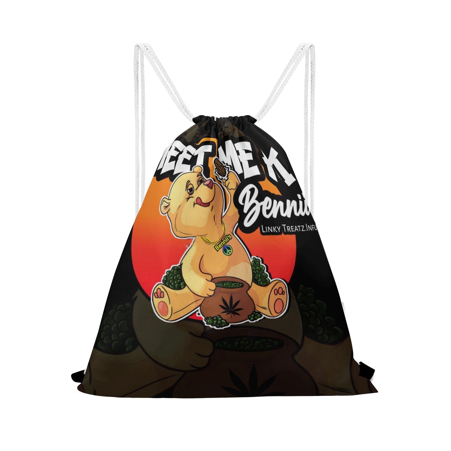 Custom Linky Logo Gym Drawstring Bag