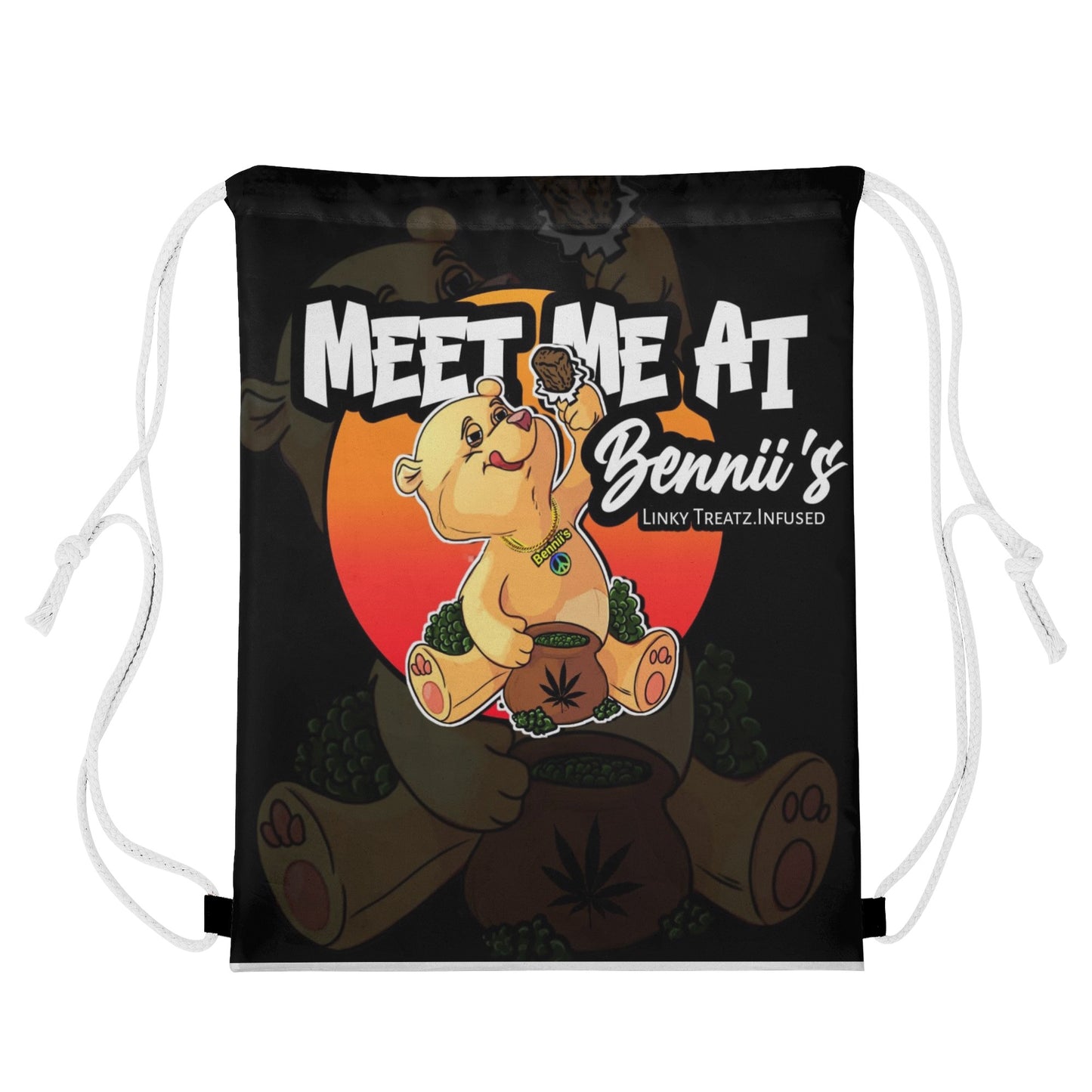 Custom Linky Logo Gym Drawstring Bag