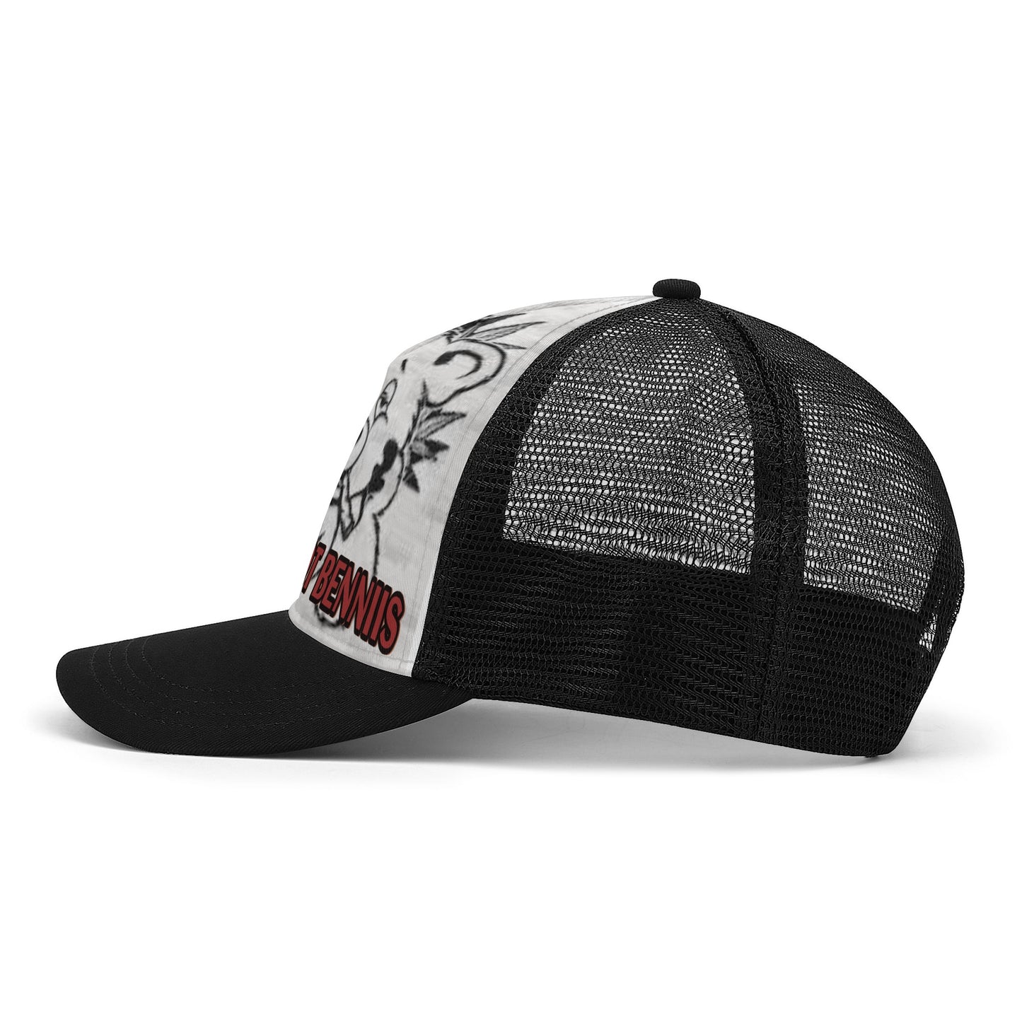 Front Smoking Bennii Bear Mesh Trucker Hats