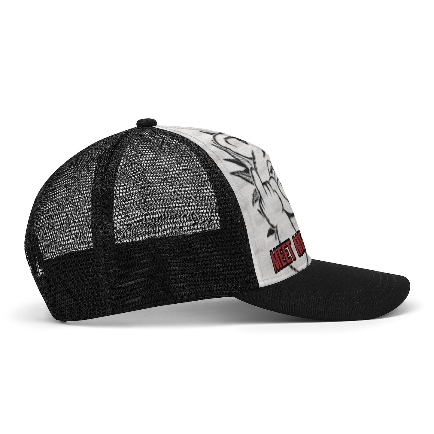 Front Smoking Bennii Bear Mesh Trucker Hats