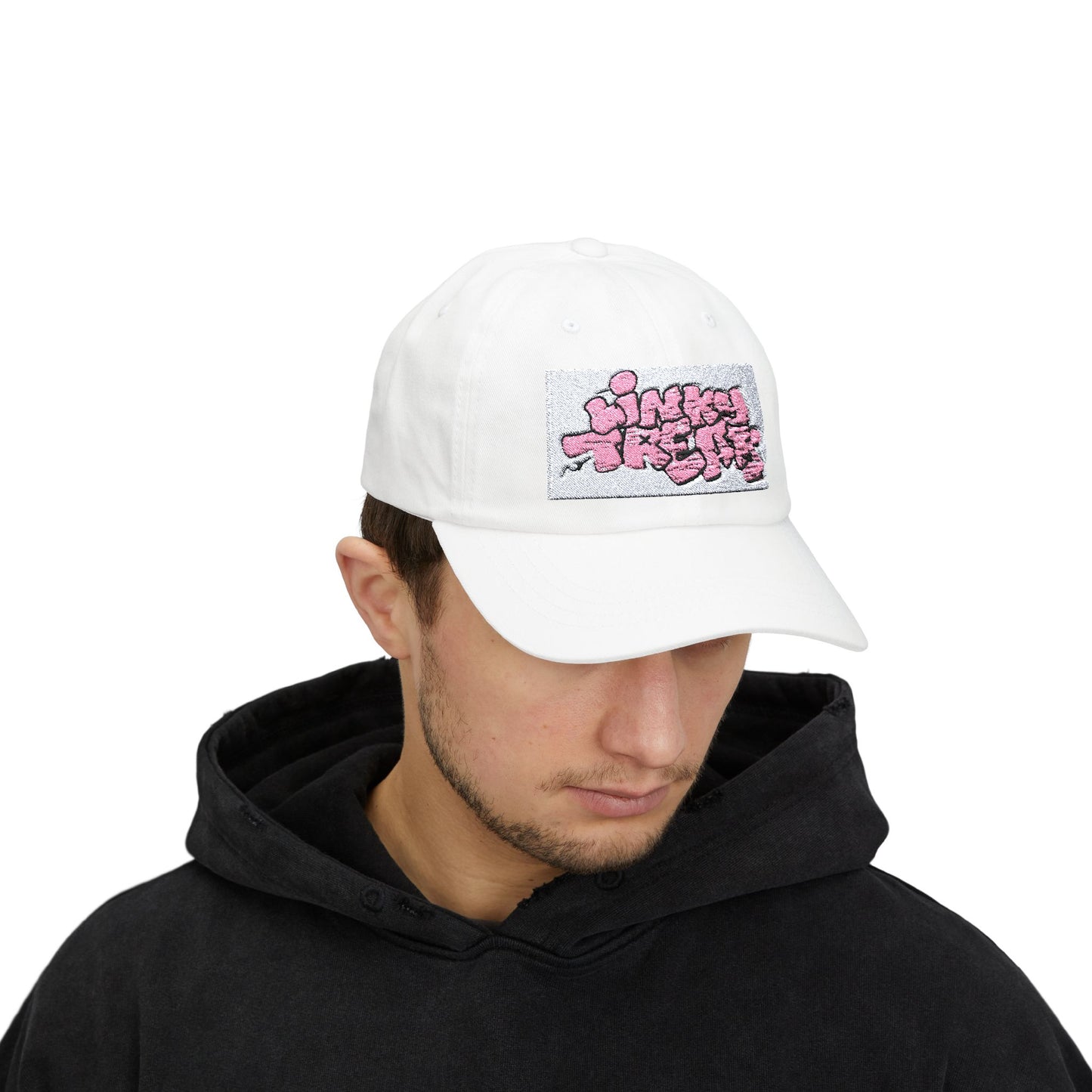 PINK & WHITE LINKY CAP