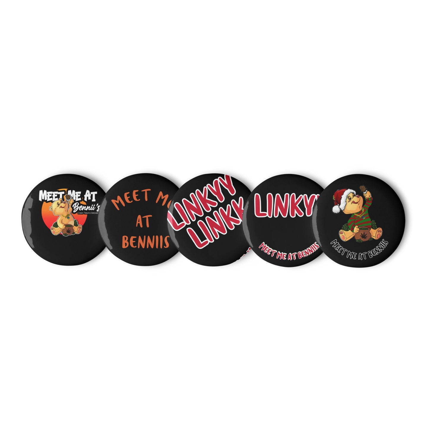 Meet Me at Bennii's pin buttons